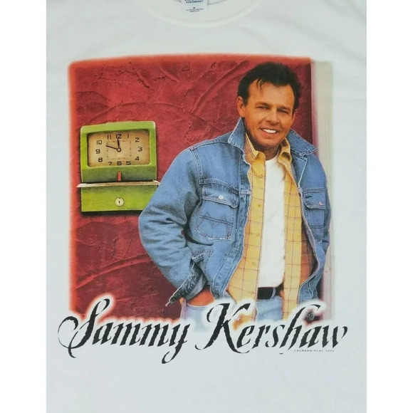 Vintage SAMMY KERSHAW Proclamation Concert Tour 2003 Double Side T-Shirt Adult M - Picture 4 of 8